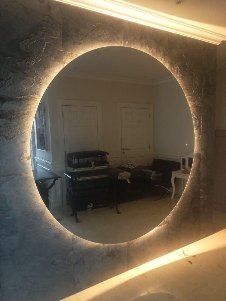 LED mirror installation service in Dubai and Abu Dhabi by Infinity Art & Glass