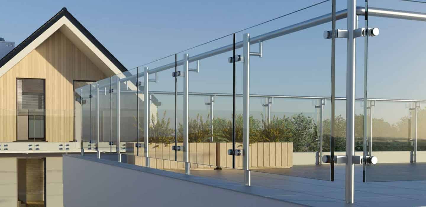 Toughened Glass Railing Fabrication and Installation in Dubai Abu Dhabi UAE - تصنيع وتركيب درابزين زجاج مقسى