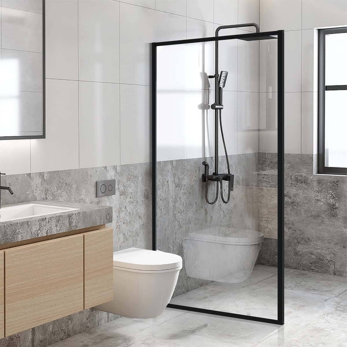 Bathroom shower glass UAE | زجاج حمام شاور
