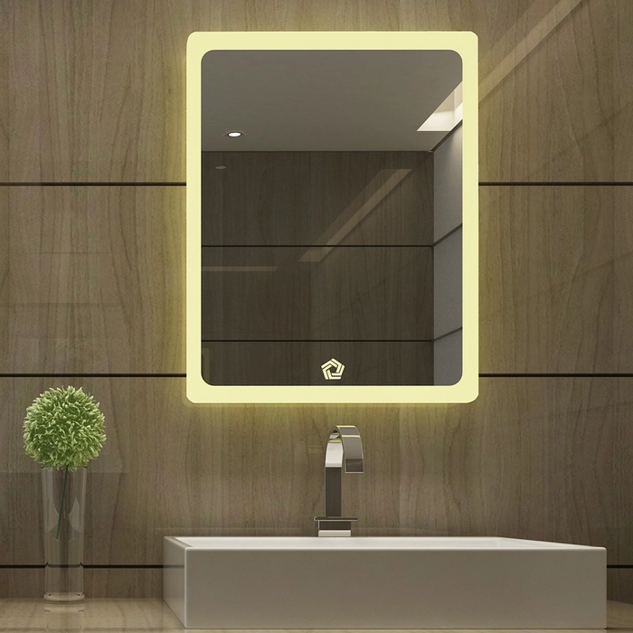 Warm light LED bathroom mirror Dubai UAE | مرآة ليد بإضاءة دافئة